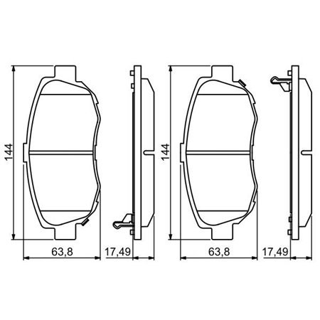 0 986 494 211 Brake Pad Set, disc brake BOSCH