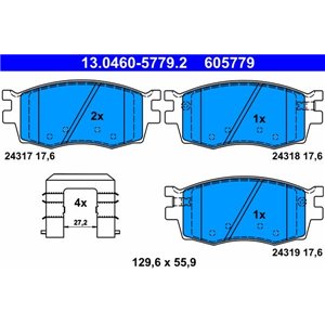 13.0460-5779.2 Jarrupalasarja, levyjarru ATE - Top1autovaruosad