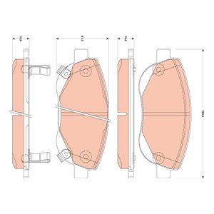 GDB3511 Комплект тормозных колодок, дисковый тормоз TRW     