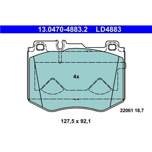 13.0470-4883.2 Комплект тормозных колодок, дисковый тормоз ATE - Top1autovaruosad