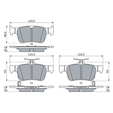 0 986 424 807 Brake Pad Set, disc brake BOSCH