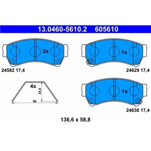 13.0460-5610.2 Jarrupalasarja, levyjarru ATE - Top1autovaruosad