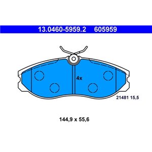 13.0460-5959.2 Brake Pad Set, disc brake ATE - Top1autovaruosad