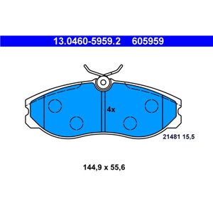 13.0460-5959.2 Jarrupalasarja, levyjarru ATE - Top1autovaruosad