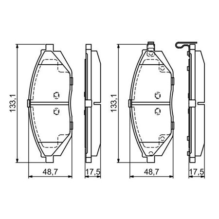 0 986 494 684 Brake Pad Set, disc brake BOSCH