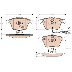 GDB1616 Brake Pad Set, disc brake TRW - Top1autovaruosad