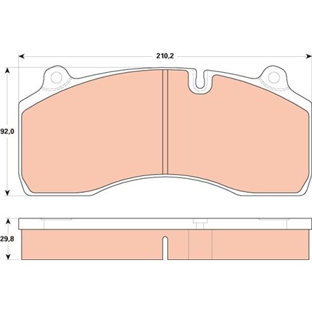 GDB5100 Piduriklotsi komplekt,ketaspidur TRW