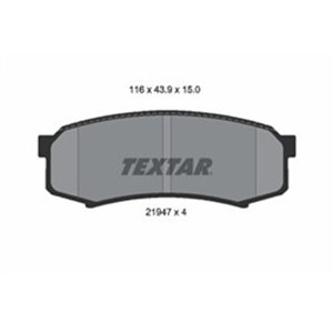 2194701 Комплект тормозных колодок, дисковый тормоз TEXTAR     