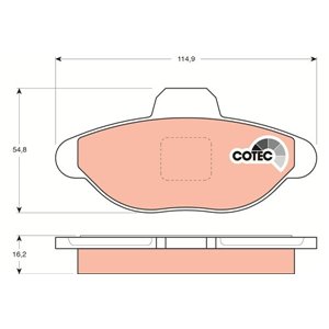 GDB1099 Brake Pad Set, disc brake TRW - Top1autovaruosad