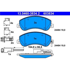 13.0460-3834.2 Brake Pad Set, disc brake ATE - Top1autovaruosad