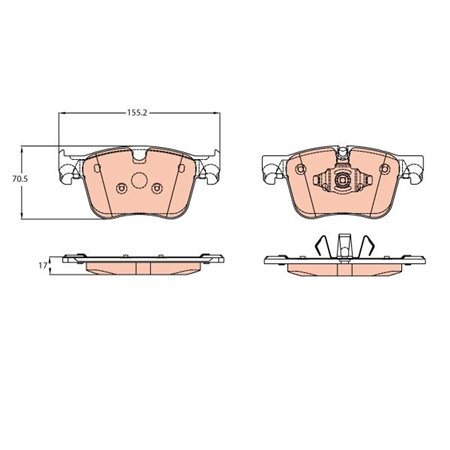 GDB2193 Brake Pad Set, disc brake TRW