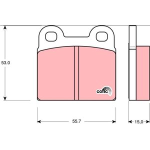 GDB102 TRW Piduriklotside komplekt, ketaspidur     