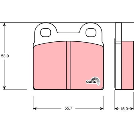 GDB102 Brake Pad Set, disc brake TRW