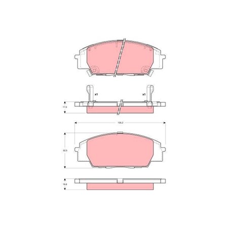 GDB3250 Brake Pad Set, disc brake TRW