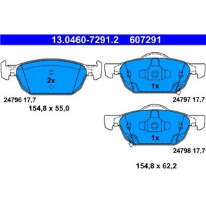 13.0460-7291.2  Brake pads set ATE 