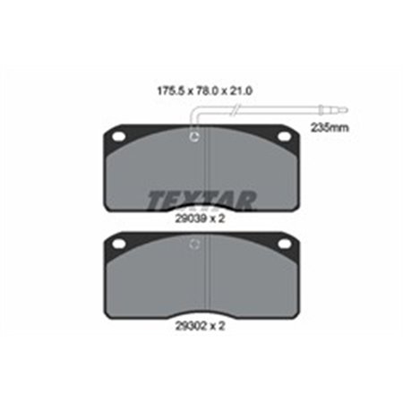 29039 210 0 5 T3018  Brake pads set TEXTAR 