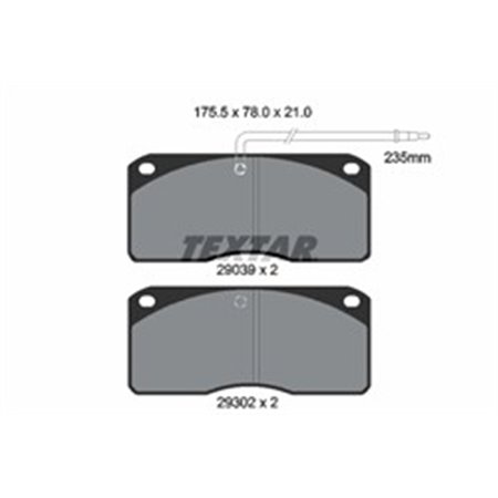 2903902 Bromsbeläggssats, skivbroms TEXTAR