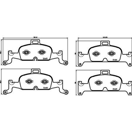 P 85 164X Brake Pad Set, disc brake BREMBO