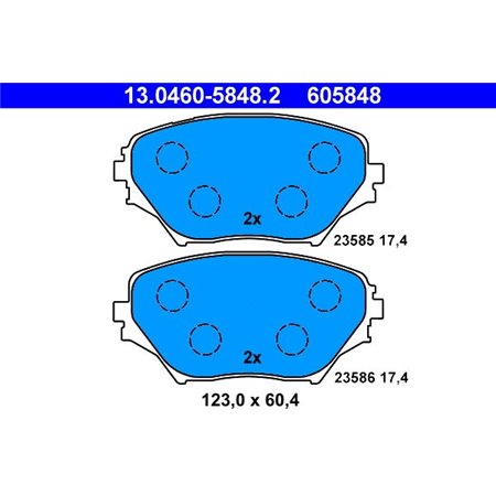 13.0460-5848.2 Brake Pad Set, disc brake ATE