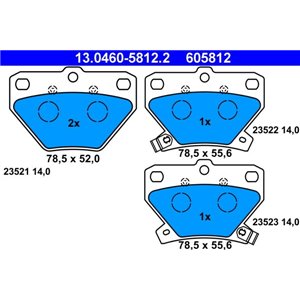 13.0460-5812.2  Brake pads set ATE 