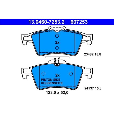 13.0460-7253.2 Brake Pad Set, disc brake ATE