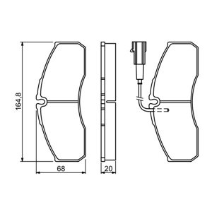 0 986 494 278 BOSCH Piduriklotside komplekt, ketaspidur     