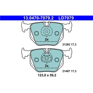 13.0470-7079.2 Комплект тормозных колодок, дисковый тормоз ATE     