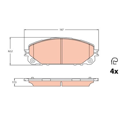 GDB2094 Brake Pad Set, disc brake TRW