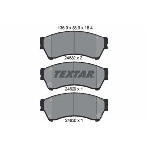 2458202 Комплект тормозных колодок, дисковый тормоз TEXTAR     