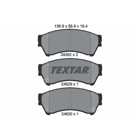 2458202 Комплект тормозных колодок, дисковый тормоз TEXTAR