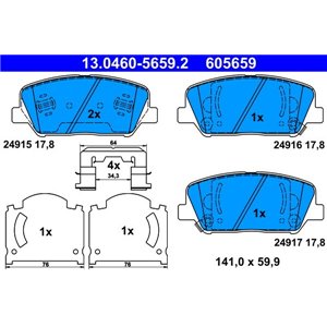 13.0460-5659.2 Jarrupalasarja, levyjarru ATE - Top1autovaruosad