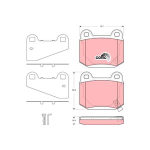 GDB3350 Комплект тормозных колодок, дисковый тормоз TRW     