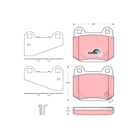 GDB3350 Brake Pad Set, disc brake TRW