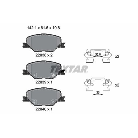 2283801 Brake Pad Set, disc brake TEXTAR