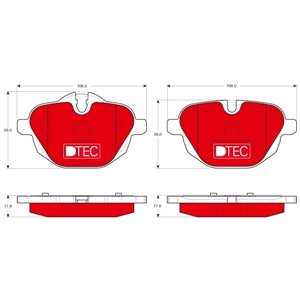 GDB1840DTE Комплект тормозных колодок, дисковый тормоз TRW     