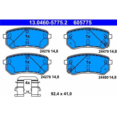 13.0460-5775.2 Brake Pad Set, disc brake ATE