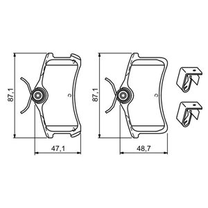 0 986 494 274 BOSCH Piduriklotside komplekt, ketaspidur     