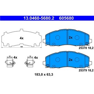 13.0460-5680.2 Piduriklotsi komplekt,ketaspidur ATE - Top1autovaruosad