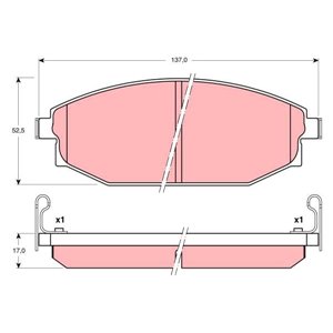 GDB3232 Brake Pad Set, disc brake TRW - Top1autovaruosad