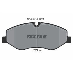 2206201 Комплект тормозных колодок, дисковый тормоз TEXTAR - Top1autovaruosad