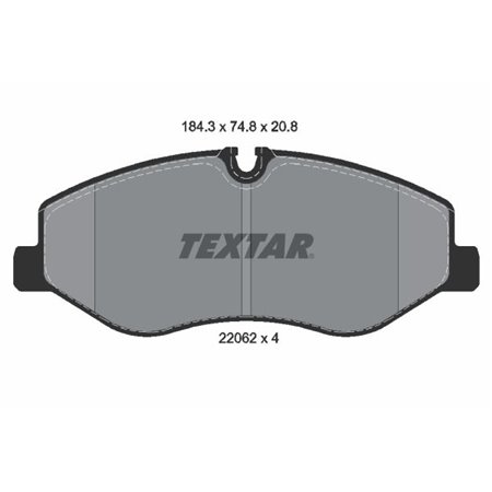 2206201 Brake Pad Set, disc brake TEXTAR