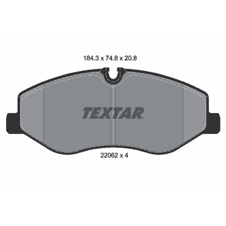 2206201 Комплект тормозных колодок, дисковый тормоз TEXTAR