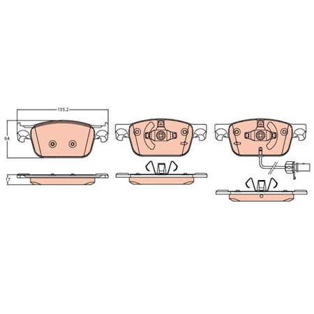 GDB2127 Brake Pad Set, disc brake TRW