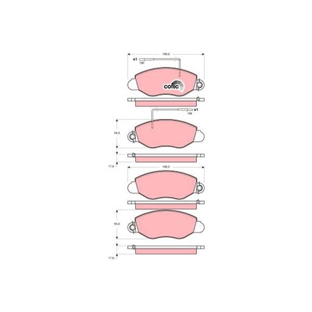 GDB3354 Комплект тормозных колодок, дисковый тормоз TRW     