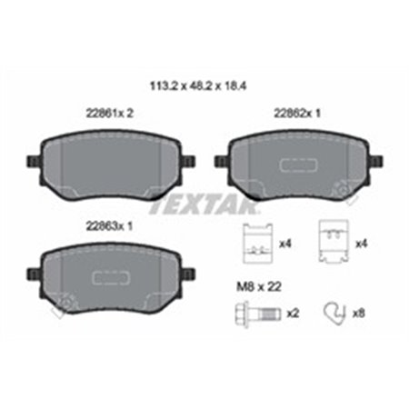 2286101 Brake Pad Set, disc brake TEXTAR