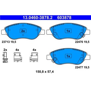 13.0460-3878.2 Jarrupalasarja, levyjarru ATE - Top1autovaruosad