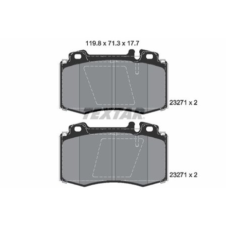 2327102 Комплект тормозных колодок, дисковый тормоз TEXTAR