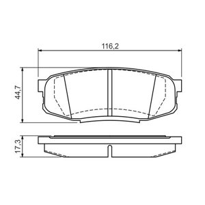 0 986 494 380 Комплект тормозных колодок, дисковый тормоз BOSCH     