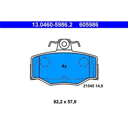 13.0460-5986.2 Brake Pad Set, disc brake ATE