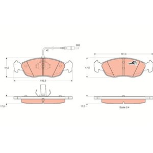 GDB1104 Brake Pad Set, disc brake TRW - Top1autovaruosad